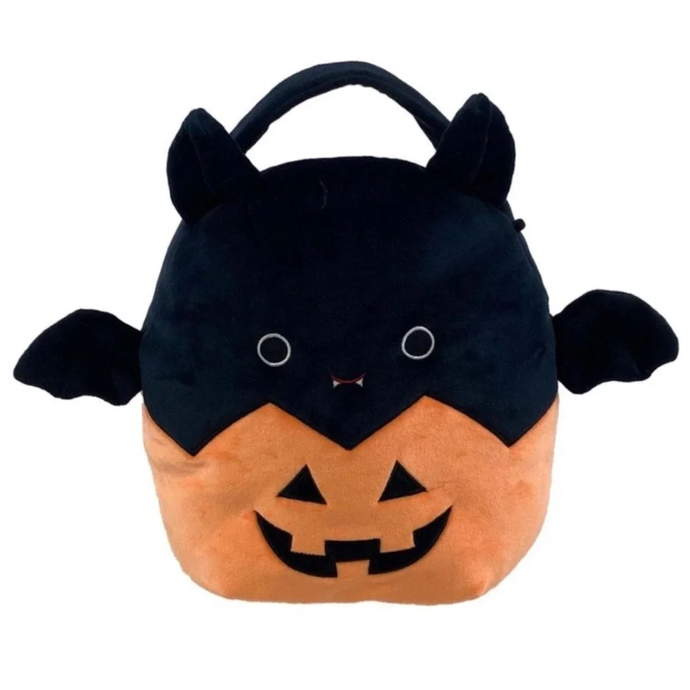 Squishmallows Emily Bat Pumpkin Halloween‎ Treat Pail Bag Plush Stuffed Animal